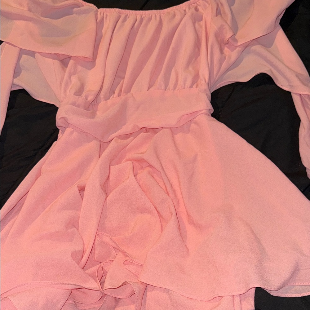 Pink Off-Shoulder Romper